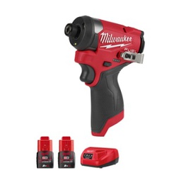 ไขควงกระแทกไร้สาย MILWAUKEE No.M12 FID2-202 Cordless Impact Screwdriver 12V 169.5Nm , 0.7 kg. (ฺCharger ,2x Battery 2Ah)