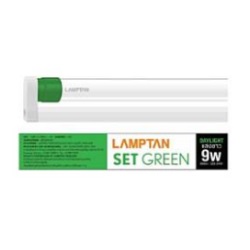 ชุดหลอดไฟขั้วเขียว LAMPTAN No.LYN-GUARD LED TUBE SET GREEN LYN-GUARD 9W DL P24 (900LM) , 24 pcs/set