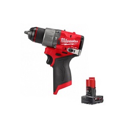 สว่านกระแทกไร้สาย MILWAUKEE No.M12FPD2-1B4 Cordless Impact Drill 12V 45Nm 0-450/1700 , 0.7 kg. (1X Battery 4Ah)