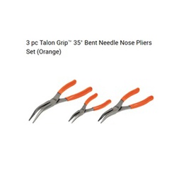 SNAP-ON No.PL3935CFO Talon Grip™ 35° Bent Needle Nose Pliers Set :Orange  3pcs