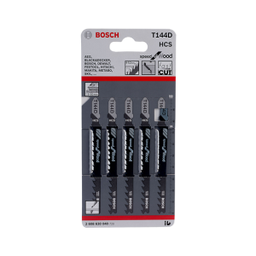 ใบเลื่อยจิ๊กซอว์ ไม้ BOSCH NO.T144D (2608630040) Jigsaw blade , Wood (5 Pcs./Ea)