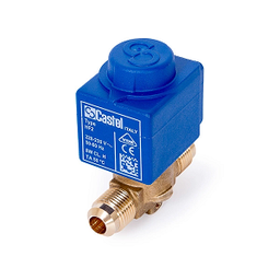 โซลินอยวาล์วพร้อมคอนเน็คเตอร์ CASTEL N0.CAST-1020/3A6 Solenoid Valve with Connector 220/230V 50/60Hz CAST-9150-R02 , 3/8&quot;