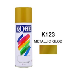 สีสเปรย์ KOBE No.K123 Spray paint : METALLIC GOLD , 400cc.