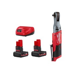 ประแจบล็อกด้ามฟรีไร้สาย MILWAUKEE No.M12 FHIR14-402 Fuel Cordless Impact Rachet , 1/4&quot; (Charger , 2x battery 4.0Ahm)