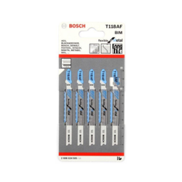 ใบเลื่อยจิ๊กซอว์ตัดเหล็ก BOSCH No.T118AF (2608634505) Jigsaw blade : Steel , 2mm. (5 Pcs./Ea)