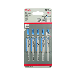 ใบเลื่อยจิ๊กซอว์ตัดเหล็ก BOSCH No.T218A (2608631032) Jigsaw blade : Steel , 1.1 - 1.5mm. (5 Pcs./Ea)