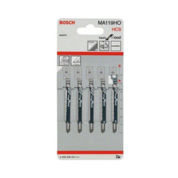 ใบเลื่อยจิ๊กซอว์ตัดไม้ BOSCH NO.MA119HO (2608633501) Jigsaw blade : Wood , 2.5mm. (5 Pcs./Ea)