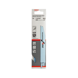 ใบเลื่อยเซเบอร์ซอว์ โลหะ BOSCH NO.S123XF (2608654402) Sabresaw Blade : Metal (5 Pcs./Pack)