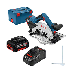 เครื่องเลื่อยวงเดือน BOSCH NO.GKS 18V-57 G (06016A2100) Circular saw Set with Battery , 6&quot; 18V 5.0 Ahx2+Charger+L Box