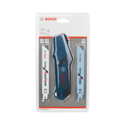 ใบเลื่อยเซเบอร์ซอว์พร้อมด้ามจับ แบบพกพา BOSCH No.2608000495 Recip Pocket Saw with S922EF + S922VF Blades , Flexible For Wood and Metal (2 Pcs./Ea)