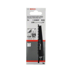 ใบเลื่อยเซเบอร์ซอว์ พลาสเตอร์  BOSCH No.S528DF (2608657724) Sabre saw Blade GSA10.8 Special For Plaster , 100mm. (2 Pcs./Ea)