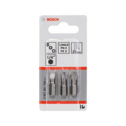 ดอกไขควง BOSCH No.2607001766 Insert Bit EX LS, PH, PZ , 25 mm. (3pcs/Ea)