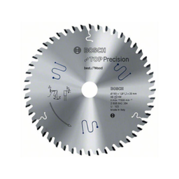 ใบเลื่อยวงเดือนตัดไม้ BOSCH No.2608642384 Circular Sawblade (Precision For Wood) , 6.5&quot; x 48T