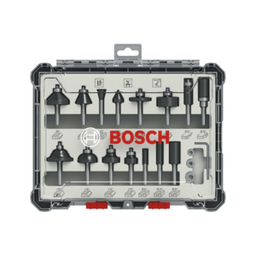 ชุดดอกเร้าเตอร์ BOSCH No.2607017473 Router Bit Set , 1/4&quot; (15pcs/ea)