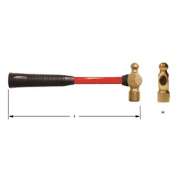 [125003019002] CARLTSO NO.EX101-500B Hammer Ball Peen (Non-Sparking Tools) BE-CU 500g