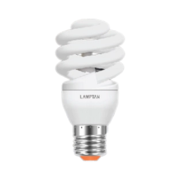 [013000001228] หลอดไฟ LAMPTAN Compact Spiral E27 25W 220-240V 1450Lumen warm white