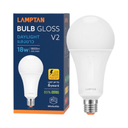 [013000001197] หลอดแอลอีดี LAMPTAN LED BULB NO.Gloss V2 18W 1800LM 220-240V Daylight 6500K