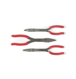 [001000000446] SNAP-ON NO.PL308CF 3 pc Long Nose Pliers Set (Red)