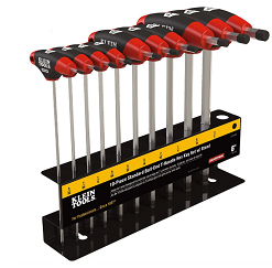 [102046063005] KLEIN NO.JTH610EB Set Journeyman T-Handie Hex-Keys 6 length (10pcs.) Size 3/32&quot;-3/8&quot;