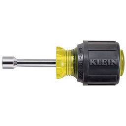 [103026063001] KLEIN NO.610-1/4 Red Cushion Grip Stubby Nut Drivers Tip size 1/4&quot; x 1-1/2&quot; (38mm.)