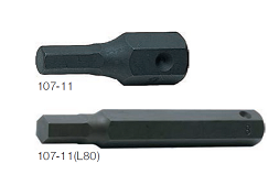 [103018071285] KOKEN NO.107-11-L80-14 3/8&quot;Dr. Hex Bit Size 14, L 80mm. ดอกไขควงหกเหลี่ยม แกน 11 มิล