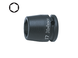 [101172071062] KOKEN NO.14400A-1/2 1/2&quot;Dr. Impact Sockets, L 38, 1/2&quot; 6P ลูกบ๊อกซ์ลม สั้น