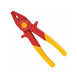 [110103345012] คีมพลาสติกปากจิ้งจกกันไฟKNIPEX No.98 62 01 VDE Flat Nose Pliers of plastic, insulaing , 7&quot; (180mm.)