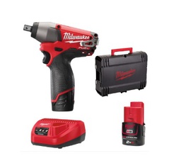 [209001862009] บล็อกกระแทกไร้สาย MILWAUKEE NO.M12CIW12-202C Impact wrench with Charger and Battery , 1/2&quot; , 12V, 2.0Ah