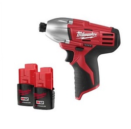 [201017862004] สว่านไร้สาย พร้อมกล่องเก็บ MILWAUKEE NO.C12IW-22C M12 impact wrench 1/2&quot;SD, 12V, 2pcs 1.5Ah