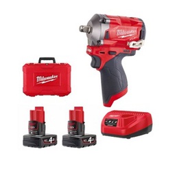 [201017862051] บ๊อกซ์กระแทกไร้สาย MILWAUKEE NO.M18BIW12-402C Impact Wrench 1/2&quot; , 18V 4 Ah