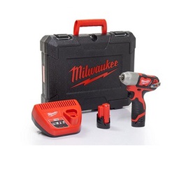 [209001862001] บล็อกกระแทกไร้สาย MILWAUKEE NO.M12BIW38-202C M12 impact wrench 3/8&quot;SD, 12V, 2pcs 2.0Ah