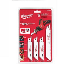 [518002862011] ใบเลื่อยซอลล์ตัดไม้ MILWAUKEE NO.49-22-0220 M12 Hackzall Blade Set (10Pcs)