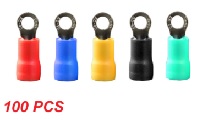 [F06033] หางปลากลม แบบหุ้ม KABLE No. VF2-3A Vinyl-Insulated Ring Terminals : Blue 16-14AWG ,Stud size 3 mm.