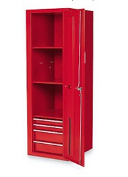 [719008115168] SNAP-ON NO.KRA5012D Locker 4 Drawers 3 Shelves Red