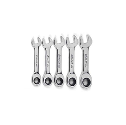 [102050115009] SNAP-ON NO.OXIRM705 Set Wrench Metric Combination Flank Drive Ratcheting Box/Open End Short 5pcs.