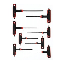 [102050115100] SNAP-ON NO.AWSG800A Set Wrench Hex Combination Tand L-Shape Soft Grip Red Handle 8 pcs.