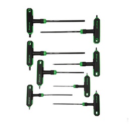 [102050115104] SNAP-ON NO.AWSGT800 Set Wrench TORX Combination Tand L-Shape Soft Grip Green Handle 8 pcs.