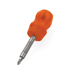 [103006115003] SNAP-ON NO.SSDMR1AO Screwdriver Ratcheting Magnetic Stubby Orange 4 5/16&quot;