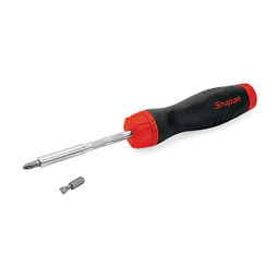 [103007115013] SNAP-ON NO.SGDMRC44B Screwdriver Ratcheting Soft Grip Standard Red