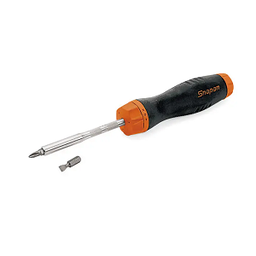 [103007115014] SNAP-ON NO.SGDMRC44BO Screwdriver Ratcheting Soft Grip Standard Orange