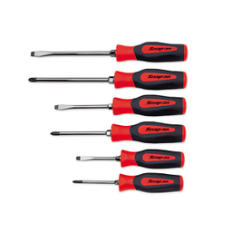 [103011115012] SNAP-ON NO.SHDX60R Set Screwdriver Combination Instinct Hard Handle Red 6pcs.