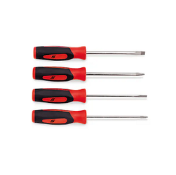 [103011115018] SNAP-ON NO.SHDX40R Set Screwdriver Comb. Mini Tip Instinct Handle Flat Tip/PHILLIPS Red (4 pcs.)