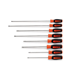 [103011115020] SNAP-ON NO.SHDXL80O Set Screwdriver Combination Cabinet Flat Tip/PHILLIPS Orange Handle (8 pcs.)