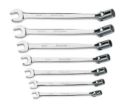 [102050115079] SNAP-ON NO.FHO607B Set Wrench Combination Flex-Head/Open End 12P (7 pcs.) (3/8&quot; to 3/4&quot;)