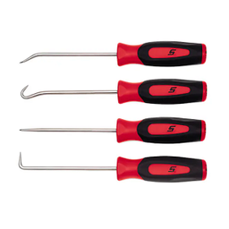 [116001115002] SNAP-ON NO.SGASA204CR (SGASA204A) Set Miniature Pick Instinct Soft Grip Red 4pcs.