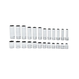 [101074115023] SNAP-ON NO.224SFFSM Set Socket Metric Shallow/Deep 6P (24 pcs.) (8 to 19mm.)