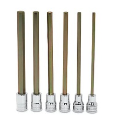 [101074115045] SNAP-ON NO.206EFAML Set Socket Driver Metric Hex Extra Long 6pcs.