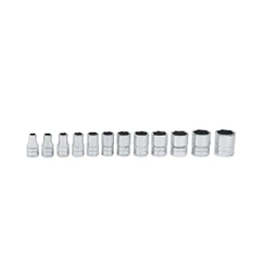 [101001115018] SNAP-ON NO.112TMMY Set Socket Metric Shallow 6P (12pcs.) (5 to 15mm.) 1/4&quot;Drive