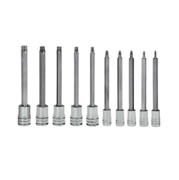 [101001115070] SNAP-ON NO.210EFTXL Combination Drive TORX Bit Long Socket 10pcs/Set (T8-T50)