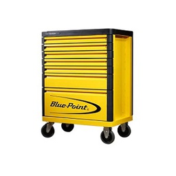 [719004012079] BLUE-POINT NO.KRB3007YEL Roll Cabinet with Protective Bumper, 7 Drawers, Size 26&quot;, Yellow (692x510x980mm.)